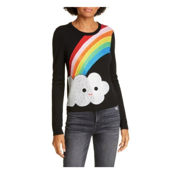 Alice + Olivia Sweaters - Alice + Olivia | Connie Rainbow Merino Sweater